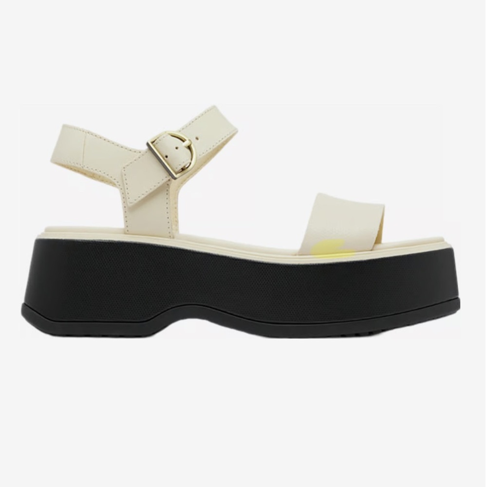 Brand New!!! Sorel Cream and Black Platform Shoes with Chunky Sole